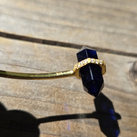 Sapphire points & Topaz sterling & gold bracelet NEW - Picture 8 of 10
